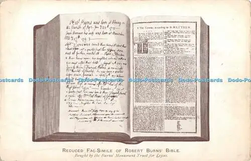 R350483 Reduziertes Fac-Simile von Robert Burns Bibel gekauft vom Burns Monument Tr