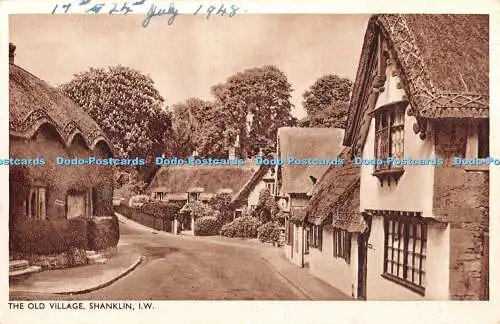 R350509 The Old Village Shanklin I W Nigh Fotogravur Reproduktion