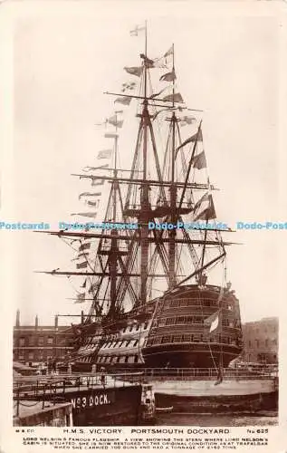 R348991 H M S Victory Portsmouth Dockyard Published by Mills No 625 RP