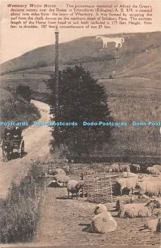 R349016 Westbury White Horse Dieses malerische Denkmal von Alfred dem Großen deci