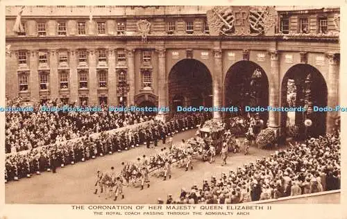 R352315 The Coronation of Her Majesty Queen Elizabeth II The Royal Coach Passing