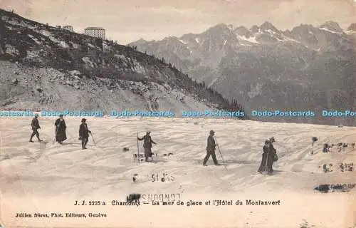 R350592 J J 2225a Chamonix La mer de glace et lHotel du Montanvert Jullien fere