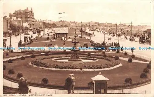 R350611 The Beach Lawns Weston Super Mare H J Series Dainty Photogravure Series