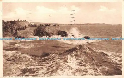 R350626 High Tide Anchor Head Weston Super Mare H J Series Dainty Photogravure S