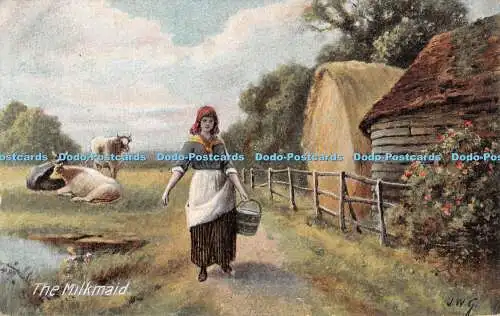 R352412 The Milkmaid J W B Commercial Series No 310 1910