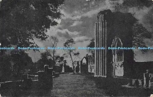 R350710 St Marys Abbey York Valentines Moonlight Serie 1905