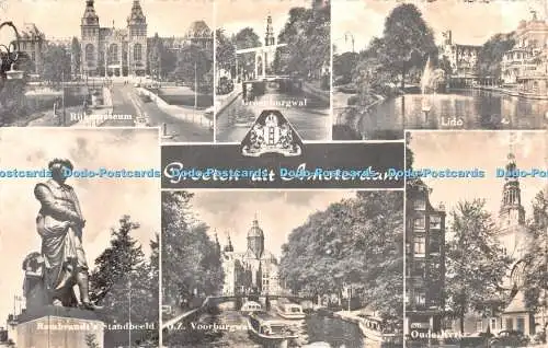 R352539 Groeten uit Amsterdam Rijksmuseum Lido Groenburgwal M van Gelderen und Z