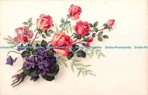 R350815 Blumen Grußkarte A G B