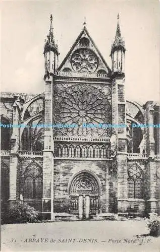 R352630 Abbaye de Saint Denis porte Nord J F Phototypie Daniel Delboy