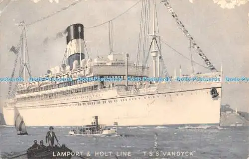 R349381 Lamport and Holt Line T S S Vandyck Sunshine Cruises Liverpool Printing