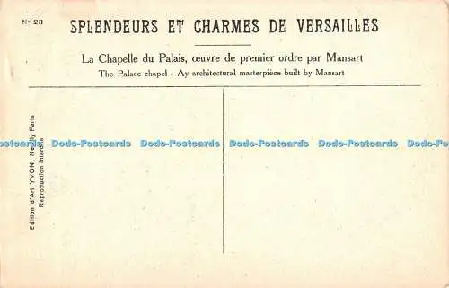 R352659 Splendeurs et Charmes de Versailles Die Schlosskapelle Yvon Nr 23