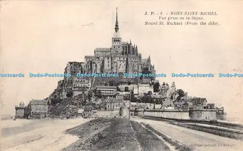 R349452 J P Mont Saint Michel Vue prise de la Digue Mount St Michael From the di