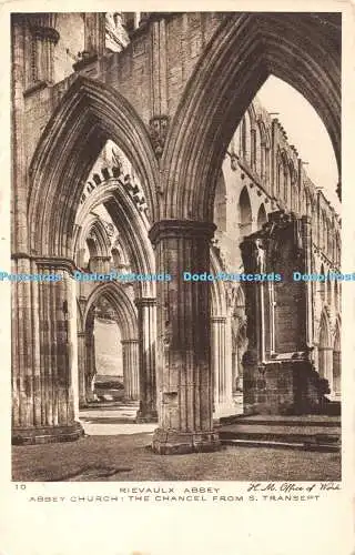 R352770 Rievaulx Abtei Kirche der Chor von S Transept John Swan H M Of