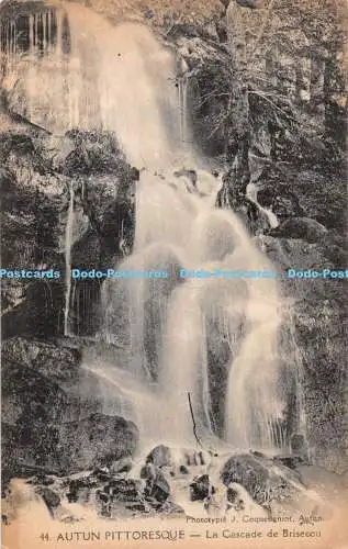 R352834 Autun Pittoresque La Cascade de Brisecou Phototypie J Coqneugniot 1919