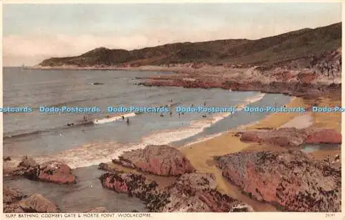 R351114 Woolacombe Surfbaden Coombes Gate and Morte Point W H Cook