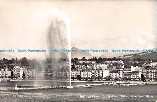 R351126 Geneve Le Jet d eau et le Mont Blanc C Sartori 1954