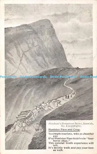 R352905 Honister Pass and Crag Abraham Humorous Series No 2