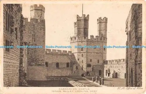 R354573 Carnarvon Castle Inner Bailey Looking West 14 H M Office of Works John S