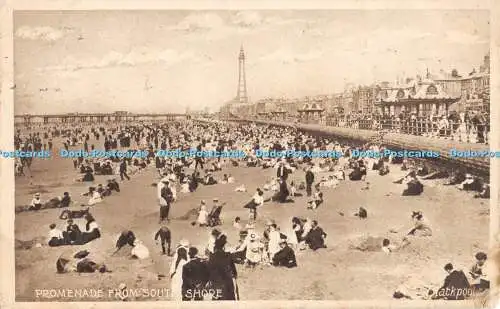 R353007 Blackpool Promenade aus South Shore Walker Sefton Serie 1918