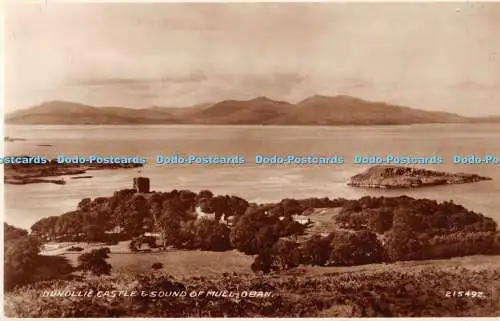 R351250 Oban Dunollie Castle and Sound of Mull Valentine RP 1941