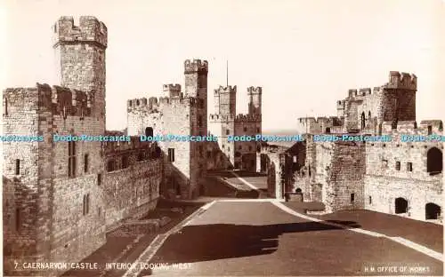 R353015 Caernarvon Castle Interior Looking West H M Office of Works