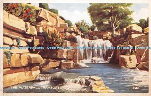 R356093 The Waterfall Ramsgate 225 A H und S Paragon Serie Aquarell