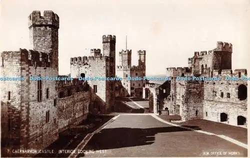 R353029 Caernarvon Castle Interior Looking West H M Office of Works