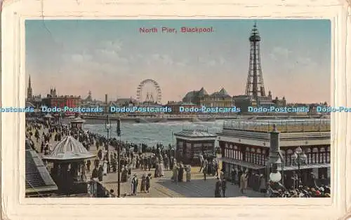 R356143 North Pier Blackpool Corona Verlag Iris Serie 1913