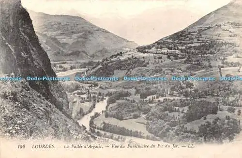 R351329 Lourdes La Vallee d Argeles Vue du Funiculaire du Pic du Jer LL 156