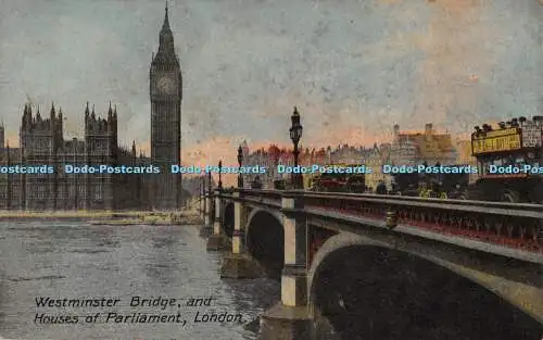 R353088 London Westminster Bridge and Houses of Parliament J W B Commercial Seri