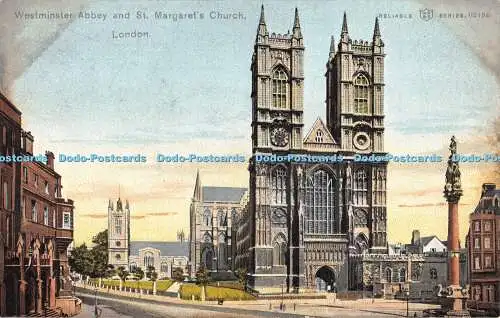 R353121 London Westminster Abbey and St Margaret Church W R and S Reliable Serie