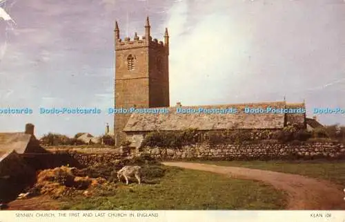 R353131 Sennen Kirche Die erste und letzte Kirche in England Jarrold Cotman Farbe