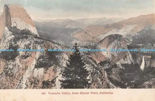 R351420 California Yosemite Valley From Glacier Point Cardinell Vincent
