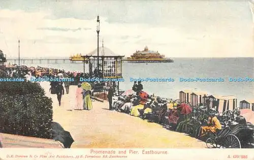 R354814 Promenade and Pier Eastbourne D R Dunkan and CO Fine Art Publishers 53 E