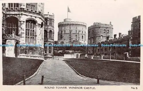 R351466 Windsor Castle Round Tower Echtfoto Serie