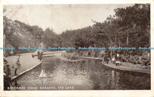 R351479 Boscombe Chine Gardens The Lake J H Bishop Stationer 1910