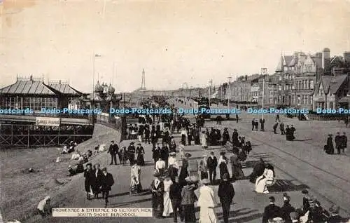 R349935 Promenade und Eingang zum Victoria Pier South Shore Blackpool G H Coleby