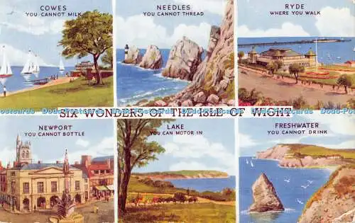 R353242 Sechs Wunder der Isle of Wight Cowes Nadeln Ryde Süßwassersee J Sa