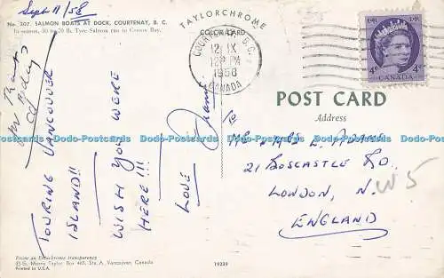 R353288 Lachsboote am Dock Courtenay B C 1958