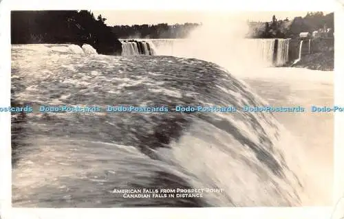 R356386 American Falls from Prospect Point Canadian Falls in Distanz 1945