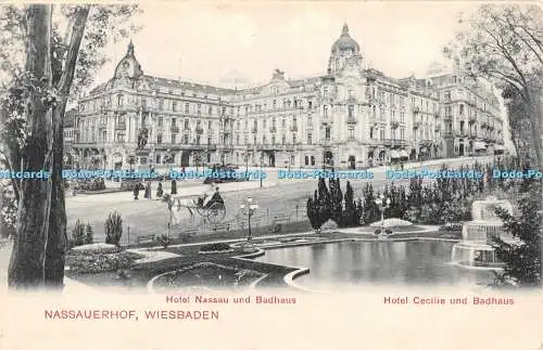 R351602 Nassauerhof Wiesbaden Hotel Nassau und Badhaus Hotel Cecilie und Badhaus