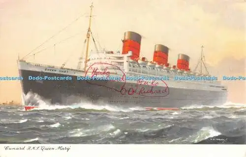 R356424 Cunard R M S Queen Mary G E Turner B 1380