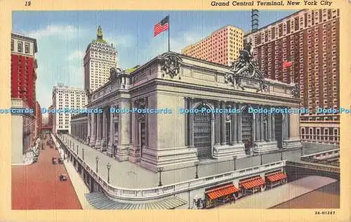 R357758 19 Grand Central Terminal New York City Alfred Mainzer C T Art Colortone