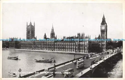 R351660 London Houses of Parliament und Westminster Bridge Valentine Silveresque