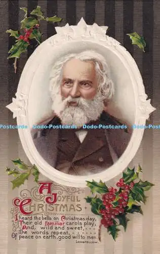 R351688 A Joyful Christmas Old man with white hair and moustache