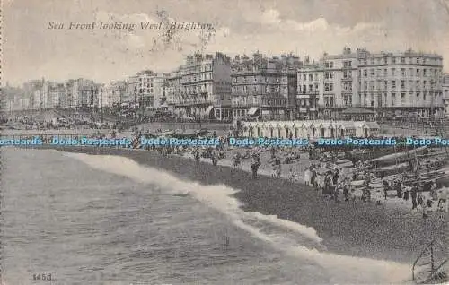 R351734 Brighton Sea Front Blick nach Westen Postkarte 1910