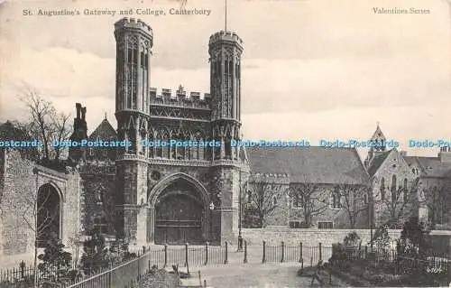R356565 St Augustines Gateway and College Canterbury Valentines Serie 4104