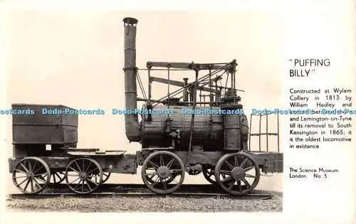 R355132 Puffing Billy gebaut in der Zeche Wylam im Jahre 1813 von William Hedley Th