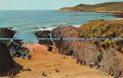 R353525 Woolacombe Barricane Beach and Morte Point E T W Dennis Photocolour
