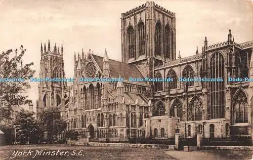 R353526 York Minster S E Frith Postkarte